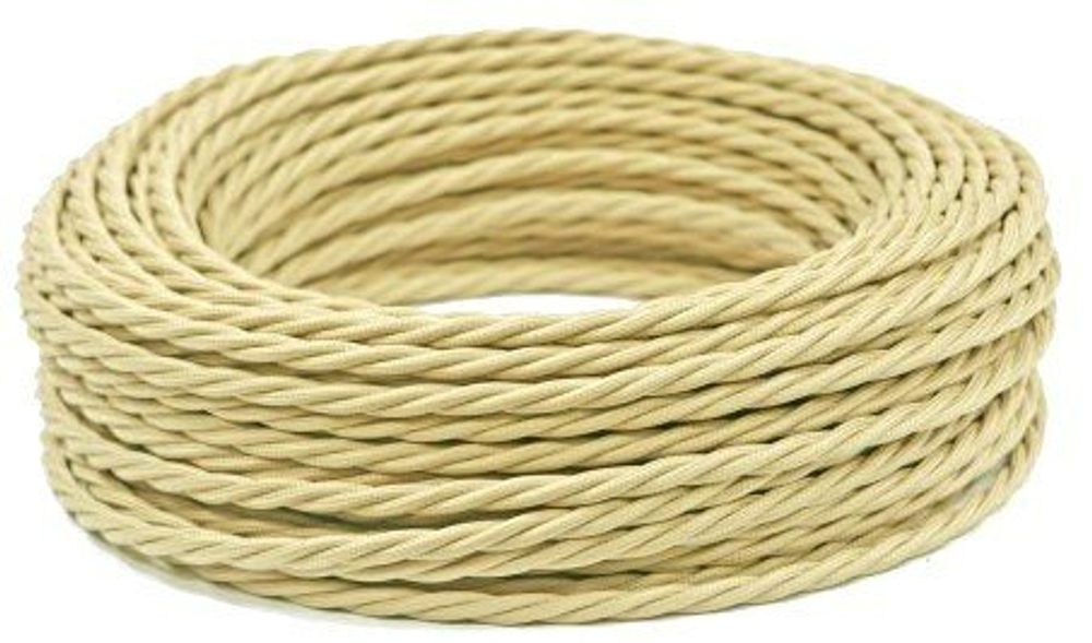 Ретро провод витой Слоновая кость Interior Wire Twist ПВР-СЛК / 3х4