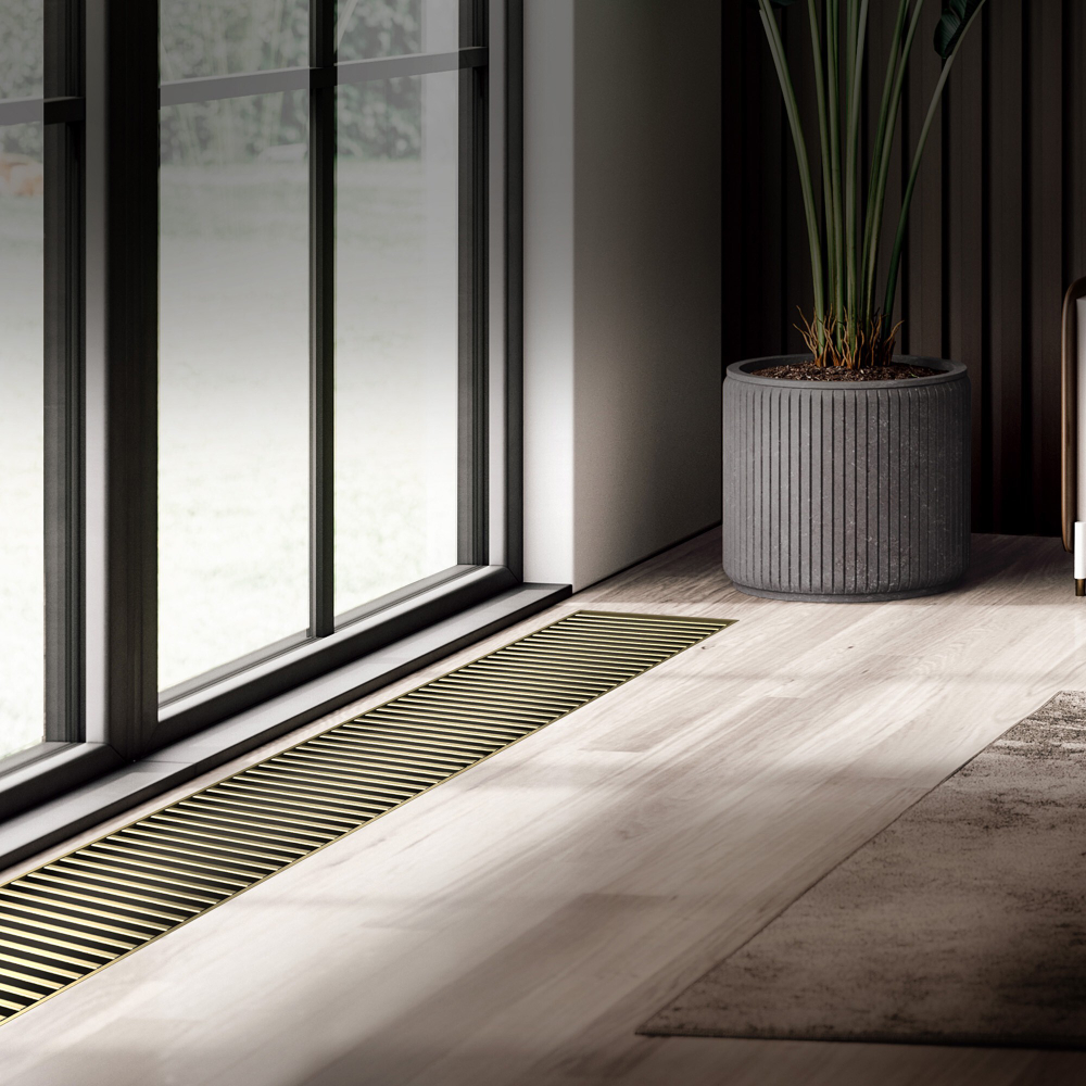 Конвектор внутрипольный Royal Thermo ATRIUM TURBO-110/400/2200-DG-U-AU