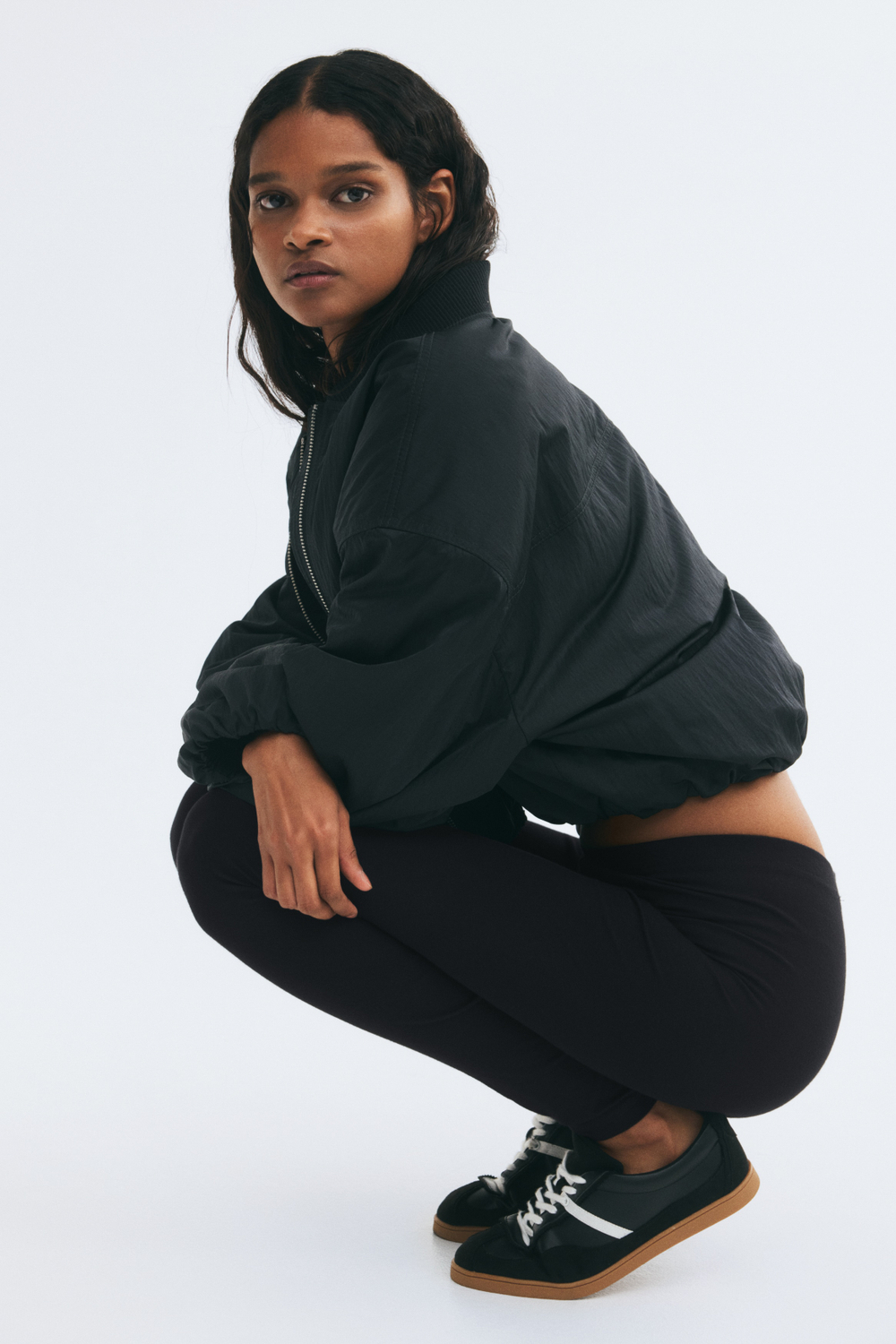 Хлопковые легинсы — Чёрный — H&M 1297155