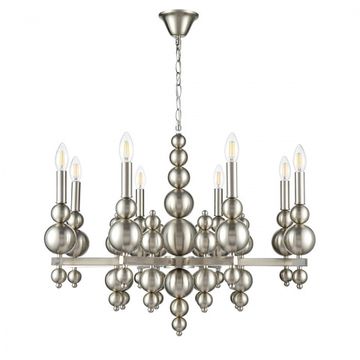 Подвесная люстра 8*E14 8107/8 никель Moderni NANA Lumion