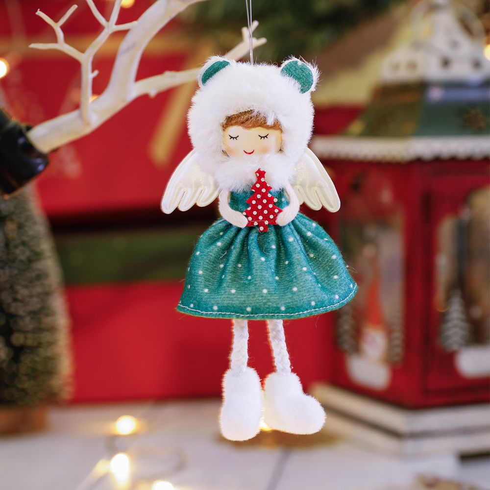 Декоративный ангелочек новогодний "Angel", зеленый