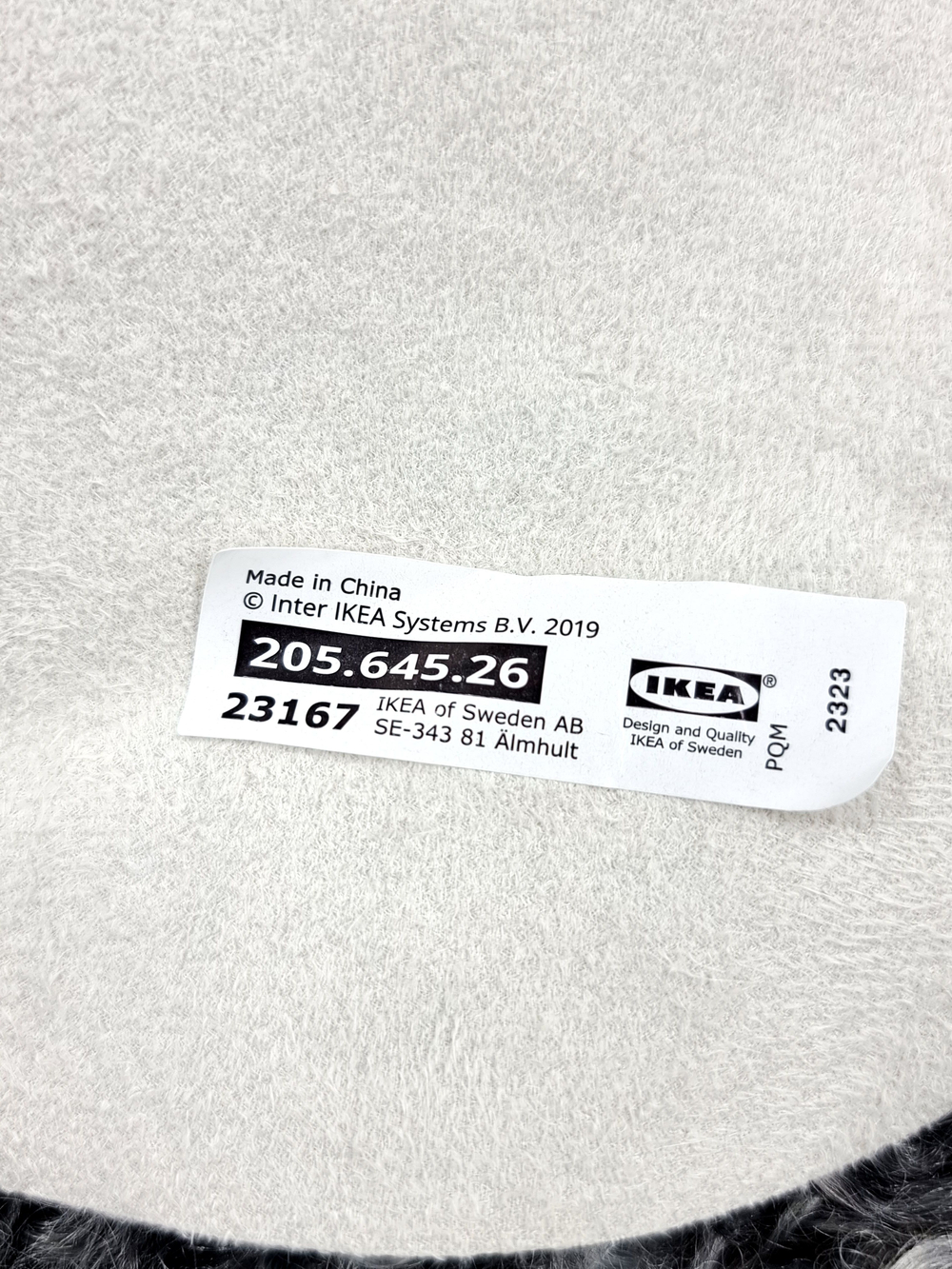 IKEA VAGVISARE искусственная овчина, темно-серый, 65x95 см