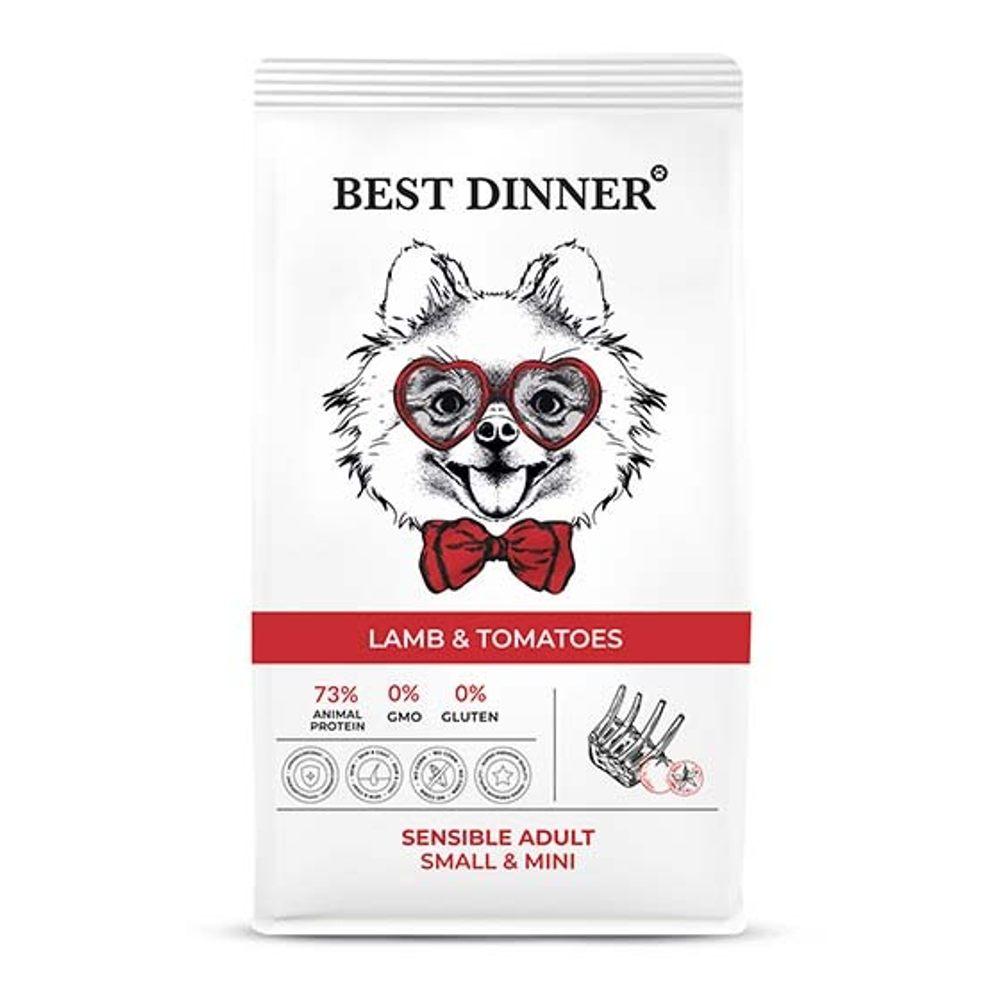Best Dinner Adult Mini Ягненок с томатами для собак 3 кг