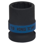 KING TONY (453019M) Головка торцевая ударная двенадцатигранная 1/2", 19 мм