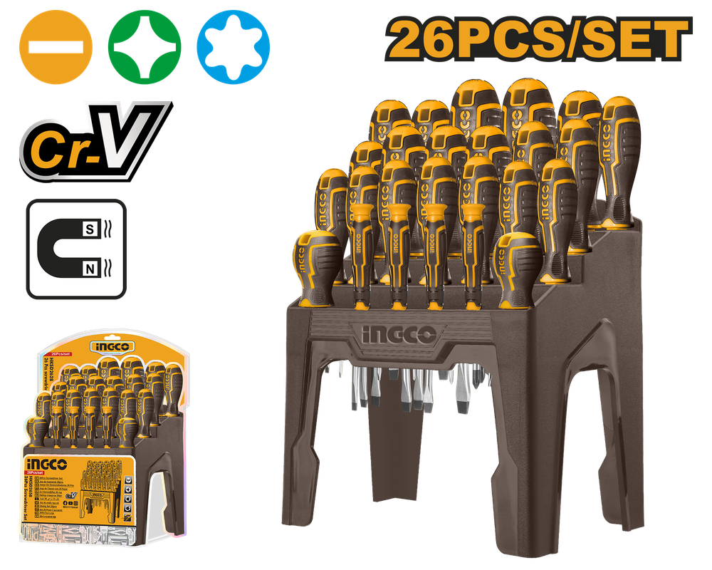 Набор отверток INGCO HKSD2628 INDUSTRIAL 26 шт. Набор отверток INGCO HKSD2628 INDUSTRIAL 26 шт.
