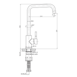 Смеситель для кухни Raiber Premium, Graceful RPB-013, матовый черный