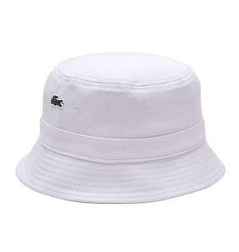 Теннисная кепка Lacoste Панама из органического хлопка - белый