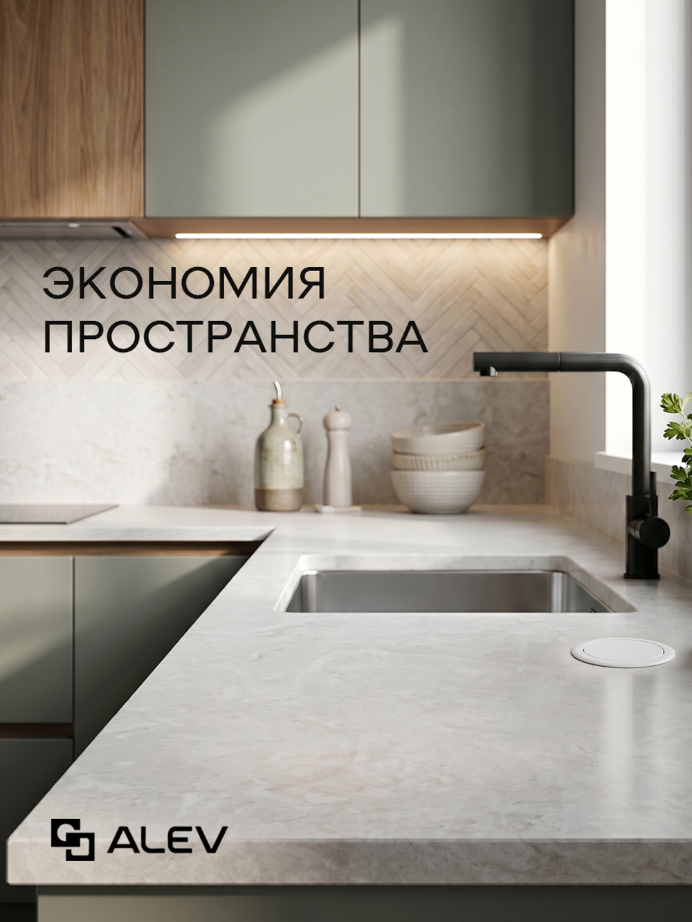 Вертикальная тройная розетка, Белая