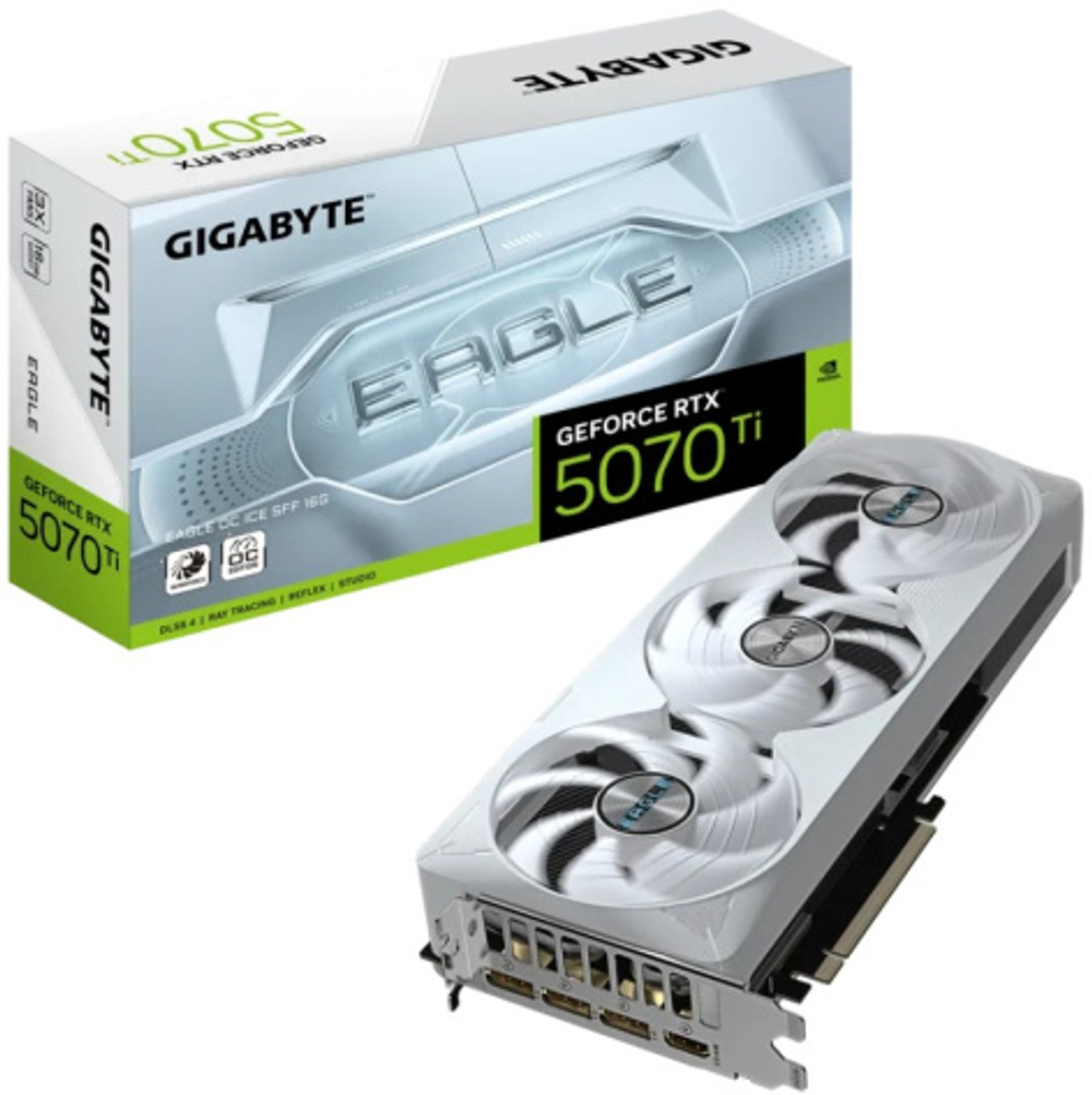 Видеокарта GIGABYTE GeForce RTX 5070 TI EAGLE OC ICE (GV-N507TEAGLEOC ICE-16GD)