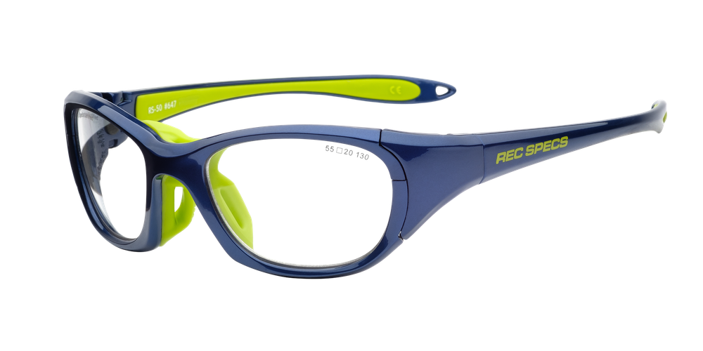Спортивные очки с диоптриями Rec Specs / Rs-50 / Shiny Navy / Green / подростковые старше 10 лет