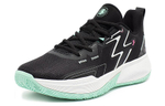 361° Big3 2.0 Cushioning Slip Resistant Breathable Low top Basketball Shoes Men"s Black And White Cyan