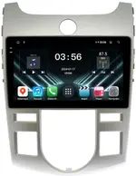 Магнитола для KIA Cerato 2 2008-2013 (климат, рамка серебро) - FarCar S400-DX монитор 9.5" IPS на Android 13, CarPlay