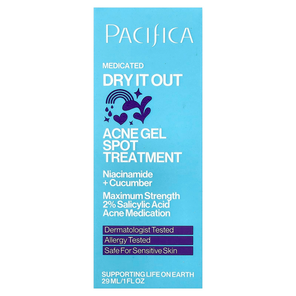Pacifica, Dry It Out, Гель для лечения пятен от прыщей, максимальная сила, 1 жидкая унция (29 мл)