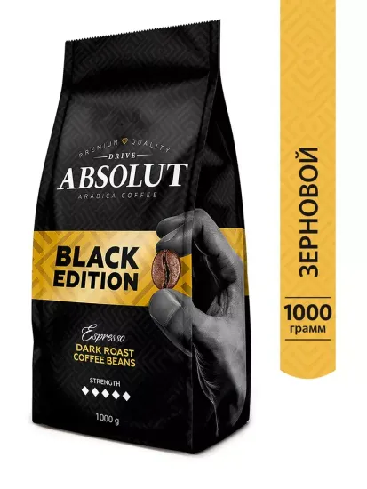 Кофе зерновой Absolut Drive Black Edition, 1000 г