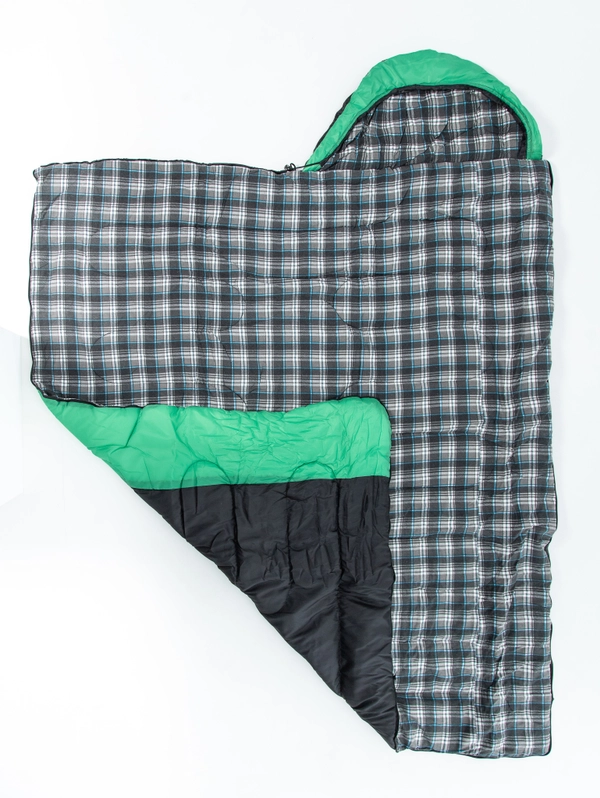 Спальный мешок MAXFORT EXTREME L-zip от -27С(одеяло с подголов фланель 195+35*90см)INDI