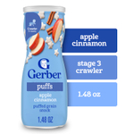 Gerber, Puffs, снек из воздушных злаков, от 8 месяцев, яблоко и корица, 42 г (1,48 унции)