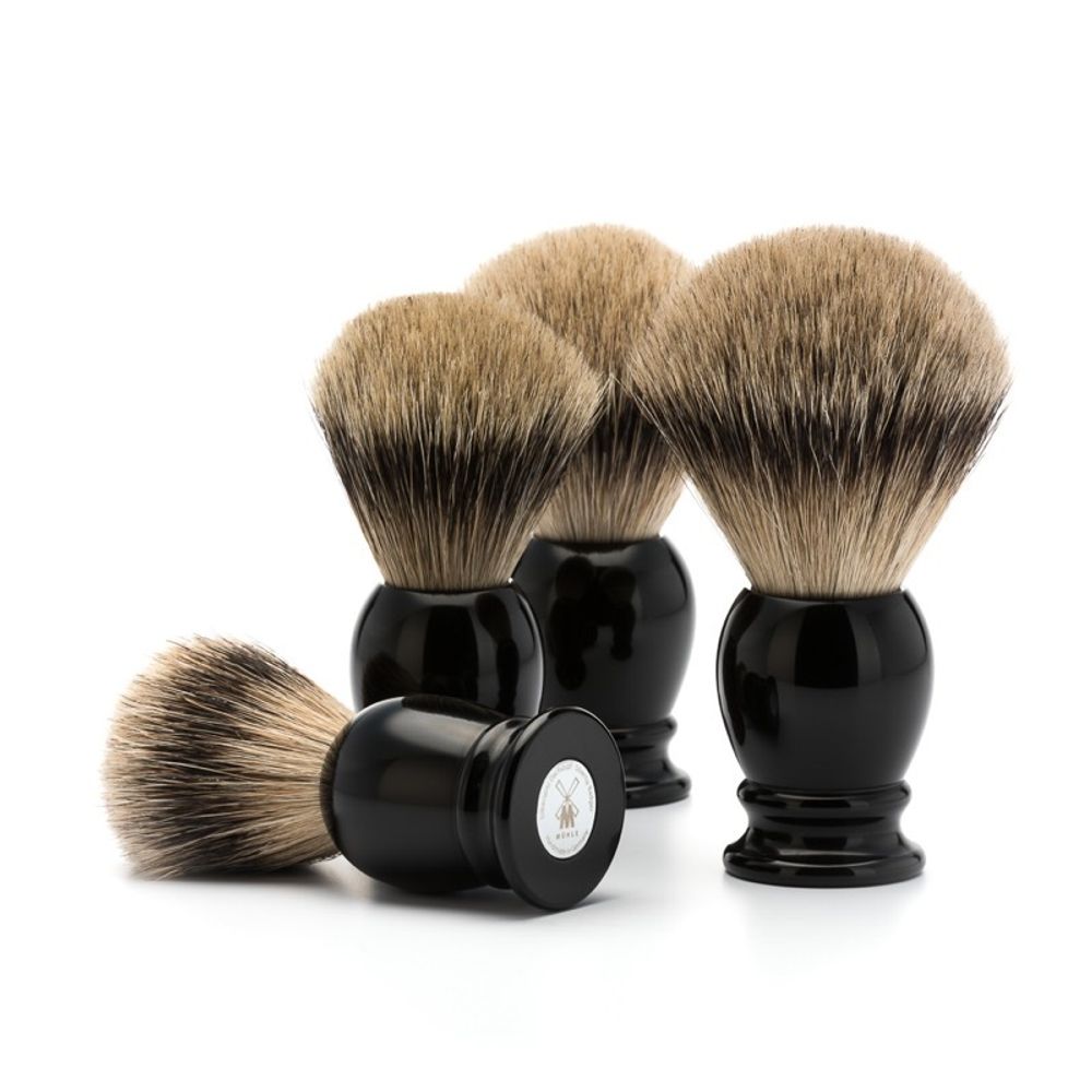 Помазок MUEHLE CLASSIC, барсучий ворс высшей категории Silvertip, черная смола, размер S (099 K 256)