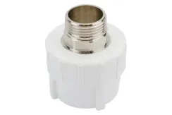 Муфта TEBO сварка НР 40*1" под ключ белая 35318