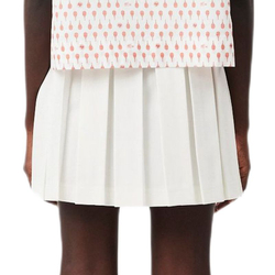 Теннисная юбка Lacoste Roland-Garros Edition Short Pleated - white