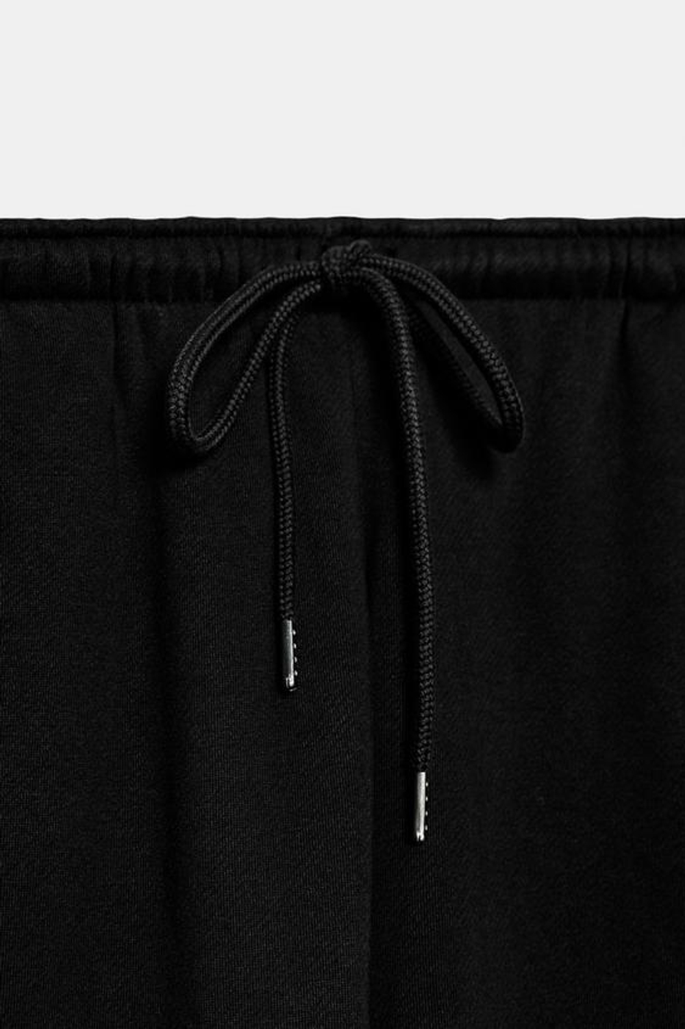ZARA БРЮКИ-ДЖОГГЕРЫ ИЗ МЯГКОЙ ТКАНИ, ЧЕРНЫЙ