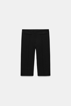 ZARA БРЮКИ КАПРИ - ZW COLLECTION, ЧЕРНЫЙ