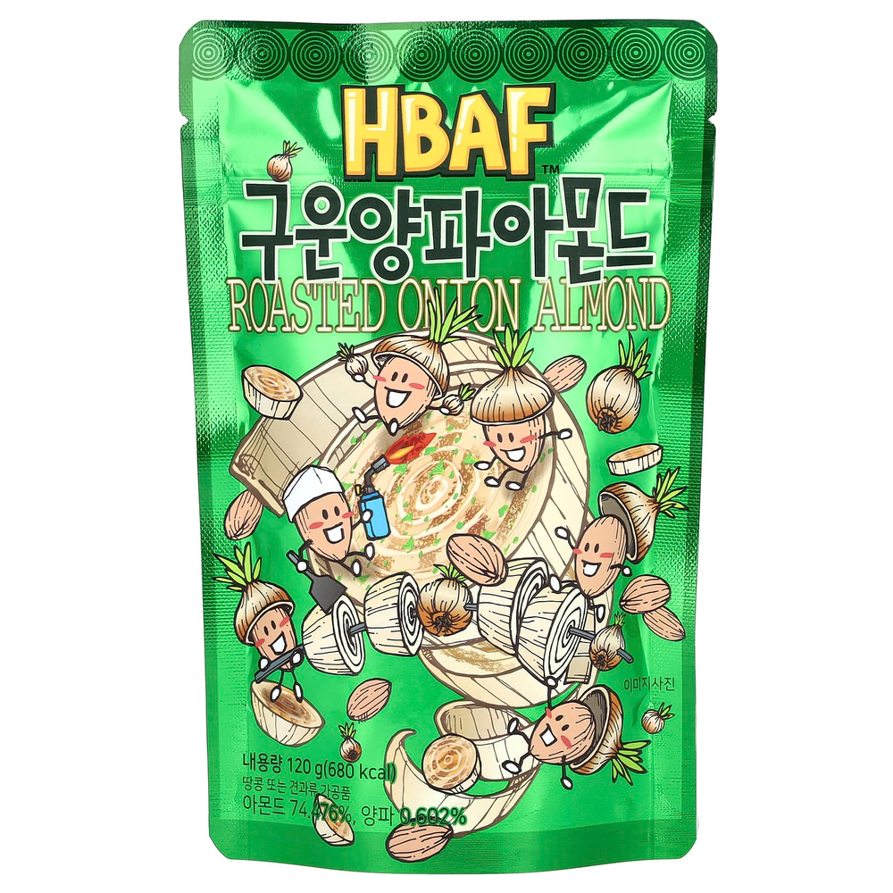 HBAF, Жареный лук и миндаль, 120 г (4,23 унции)