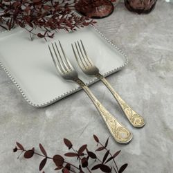 Вилка столовая 20,2 см матовая с золотом Lord Vintage Style P.L. Proff Cuisine [12]