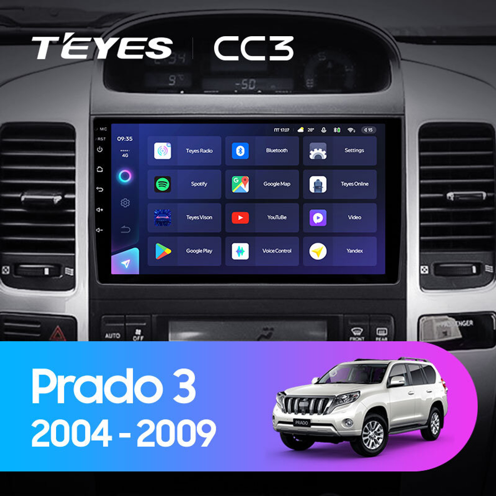 Teyes CC3 9"для Toyota Land Cruiser Prado 3, Lexus GX 470 2004-2009