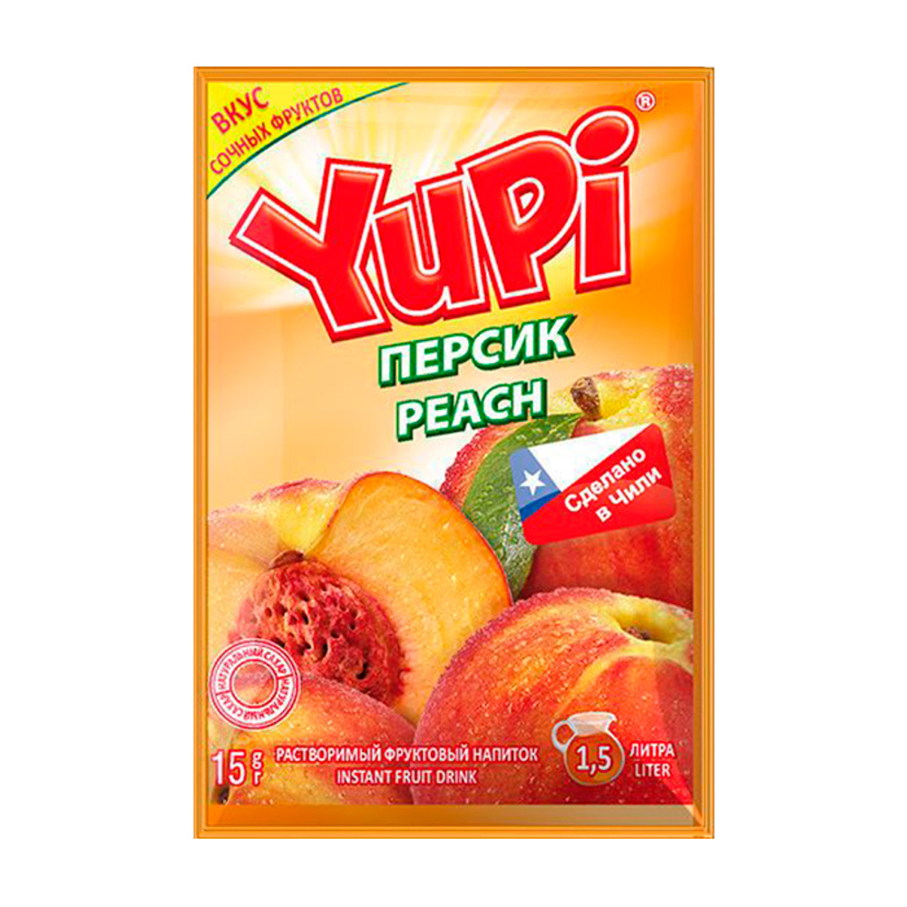 Растворимый напиток YUPI Персик 12г*24шт*6 блоков.