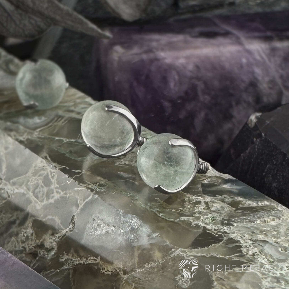 Ball 3-Prongs 4мм Green Fluorite