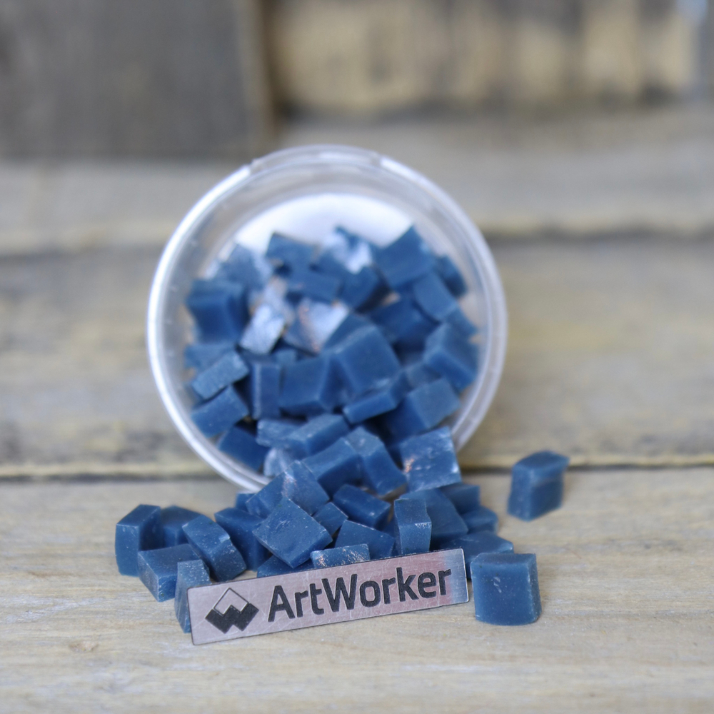 Синяя колотая смальта ST02 10x10 мм | ArtWorker