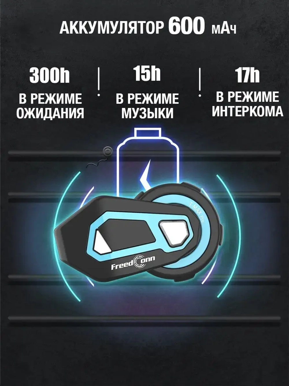 Мотогарнитура FreedConn T-MAX PRO универсальная