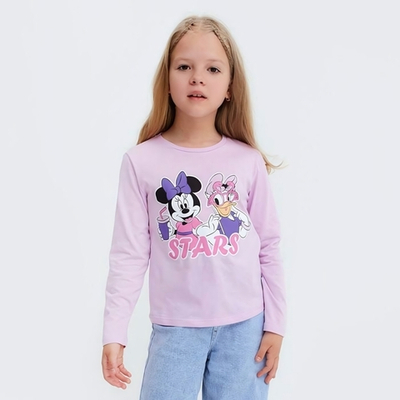 Лонгслив д\дев Stars, Disney, р-р 98-104, лиловый 7354362 (KAFTAN)