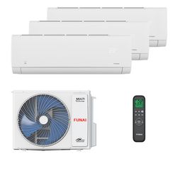 Мультисплит система на 3 комнаты Funai RAM-I-SG25HP.W02/S x 3 / RAM-I-3OK60HP.01/U