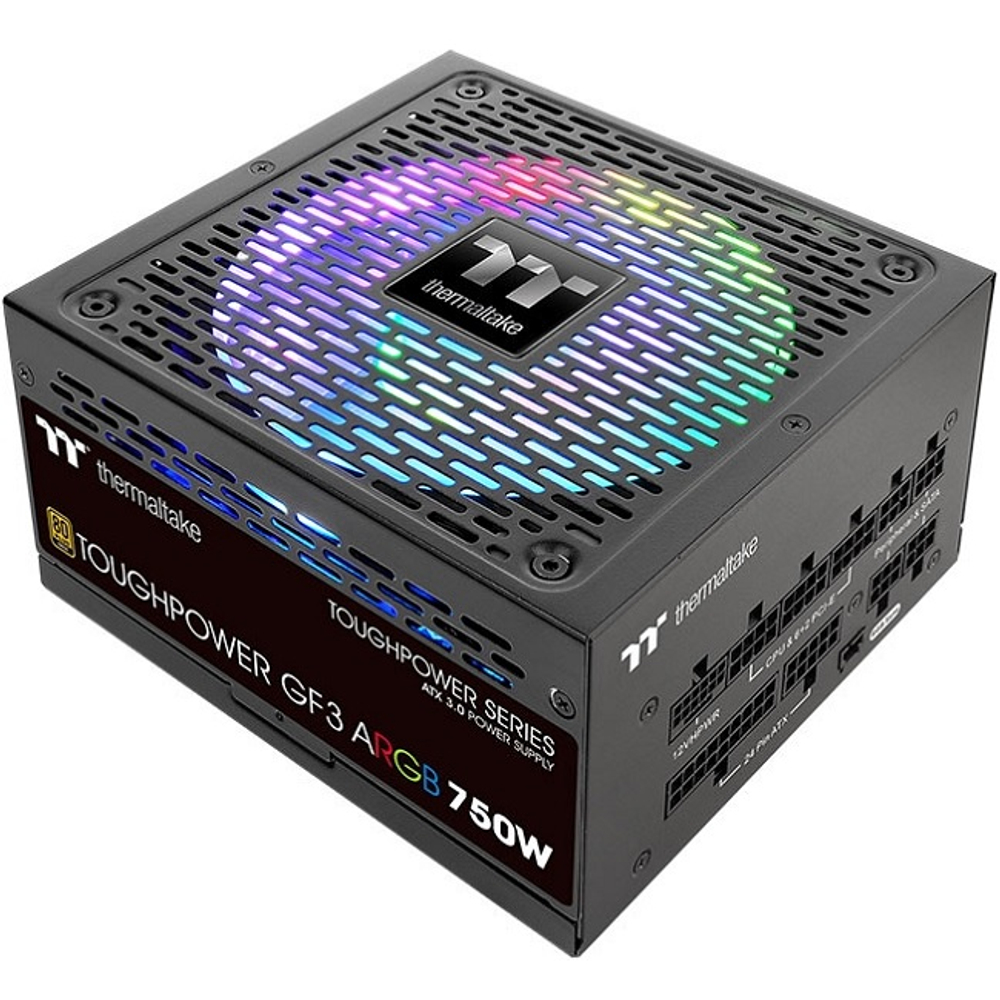 Блок питания Thermaltake 750W Toughpower GF3 ARGB, 16 Pin PCIe 5.0, 80+ Gold (TTP-750AH3FSG-3), (PS-TPD-0750F4FAGE-1)