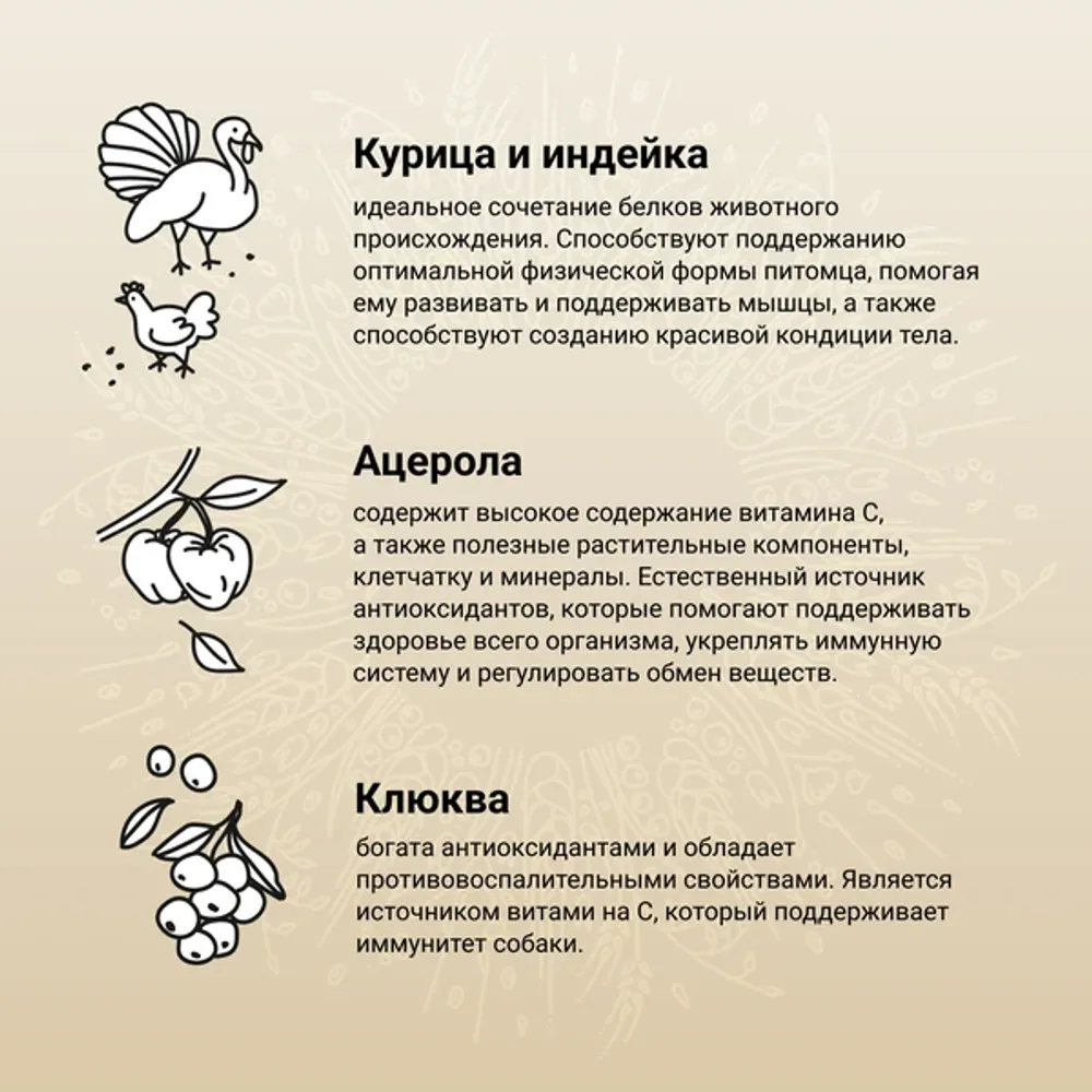 Сухой корм CRAFTIA NATURA для взрослых собак миниатюрных и мелких пород из курицы и индейки