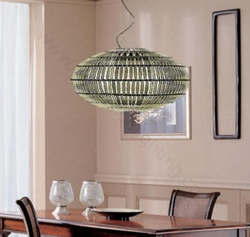 Pendant design lamp  Tropico Ellipse by Foscarini (Clear)