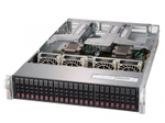 Сервер Supermicro SuperServer 2029U-E1CR4 без процессора/без ОЗУ/без накопителей/количество отсеков 2.5" hot swap: 24/LAN 1 Гбит/c