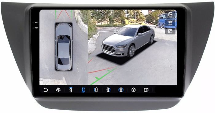 Магнитола для Mitsubishi Lancer 9 (CS), Cedia, Evolution 7-9 (CT) - FarCar BX3060M-360 монитор 9.5" 2K QLED на Android 13, Быстрая, CarPlay, 4G SIM-слот, 4 камеры в комплекте