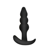 Силиконовая анальная пробка елочка для ношения ONJOY Silicone Collection (Цвет: черный)