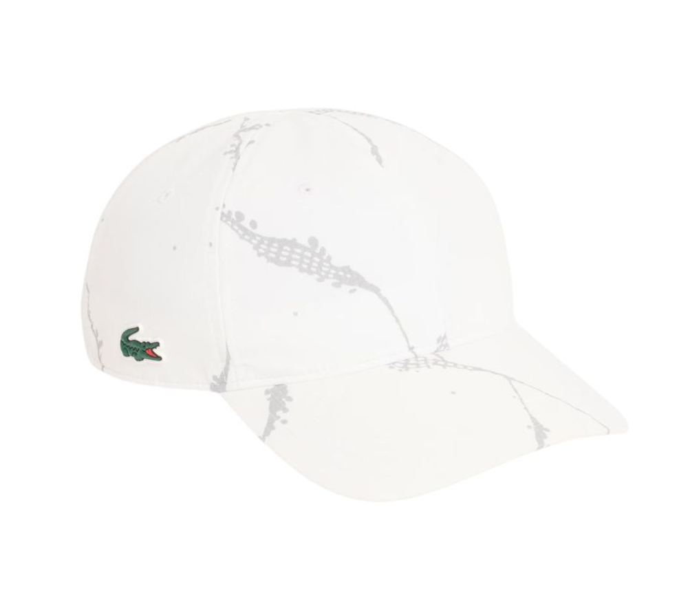 Czapka tenisowa Lacoste Reflective Print - white