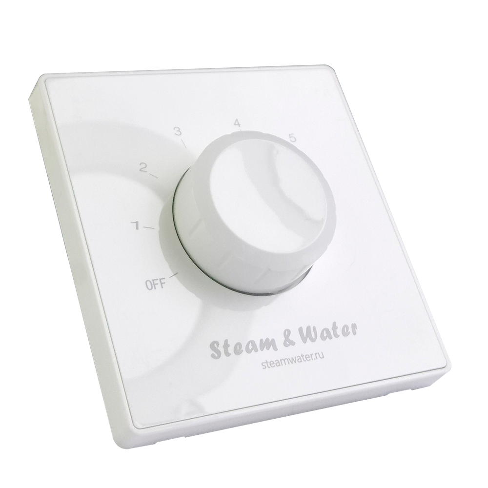 Настенный регулятор громкости звука настенный Steam&water SOUND CONTROL White 230 (Цвет белый, 5 уровней громкости, 4-8 Ом, 30W)