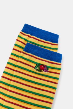 ZARA - FRUIT OF THE LOOM™ НАБОР ИЗ 2 ПАР ОДНОТОННЫХ ПОЛОСАТЫХ И ВЫШИТЫХ НОСКОВ, РАЗНОЦВЕТНЫЙ
