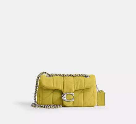 COACH СУМКА ЧЕРЕЗ ПЛЕЧО TABBY 20 С МЯГКОЙ ПОДКЛАДКОЙ, ЖЕЛТЫЙ