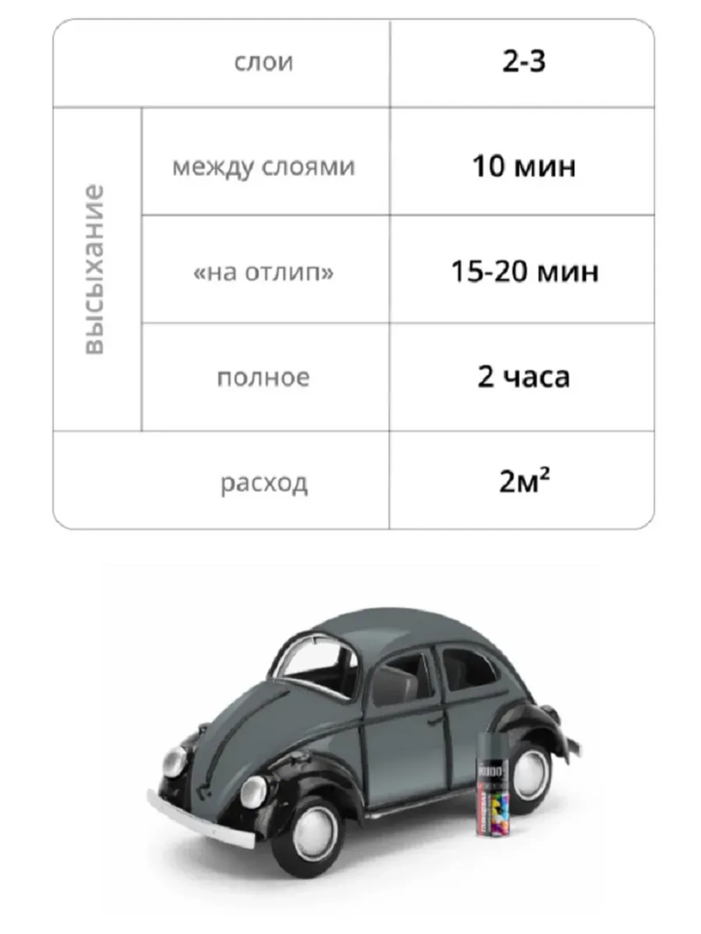 Краска аэрозоль акрил темно-серая