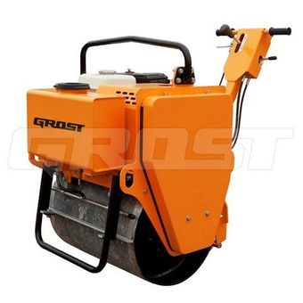 Ручной мини виброкаток GROST VR300S одновальцовый - [283 кг / Honda GX160]