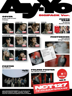 Альбом NCT 127 - AY-YO 4th Album Repackage DIGIPACK Version 9 Cover SET