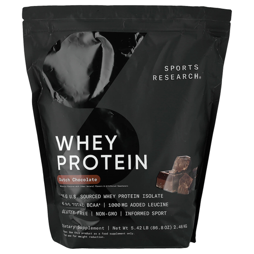 Sports Research, сывороточный протеин, со вкусом голландского шоколада, 2,27 кг (5 фунтов)