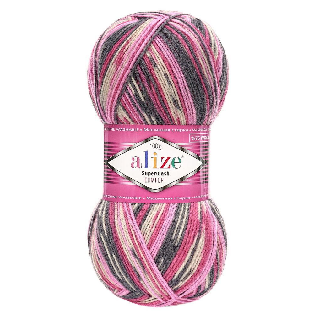 Пряжа Alize (Ализе) Superwash Comfort Socks / уп.5 мот. по 100 г, 420м, 7707 А