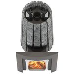 Дровяная банная печь Grill'D Cometa Vega 240 Long Max Stone Pro (Серпентинит)